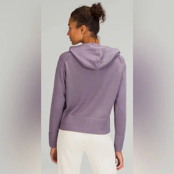 Lululemon Double Knit Sweater Hoodie Dusky Lavender Sz XS/S - Picture 2 of 11